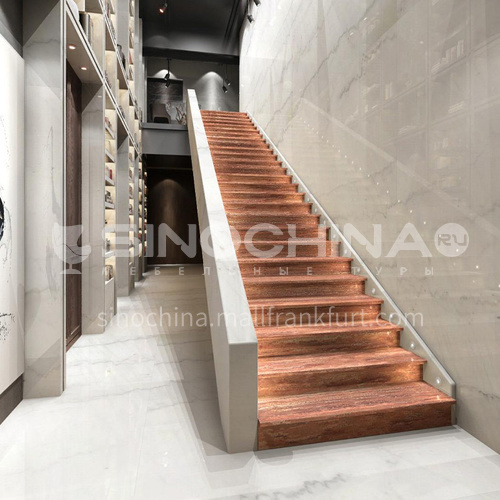 Natural red luxury modern marble staircase M-HB99D